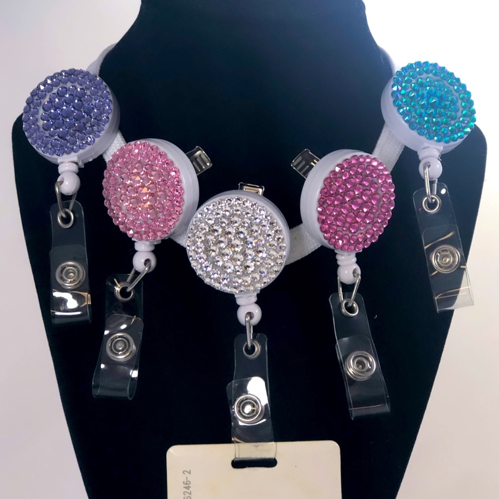 Crystal ID Badge Reels CUSTOM Swarovski